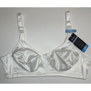 Bali Double Support Full-Figure Wireless Bra DF3820 White Size 40C Cool Comfort